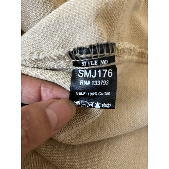 Jena Green By Apricot Lane Cable Knit Sweater Denim Jacket Large 100% Cotton - Picture 13 of 13